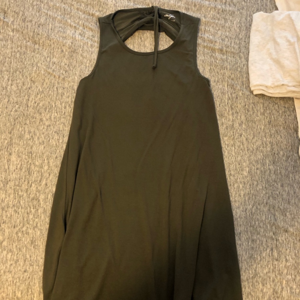 Olive green mini dress